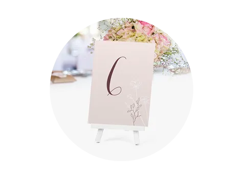 Stilvolle Tischnummern für Ihre Hochzeit